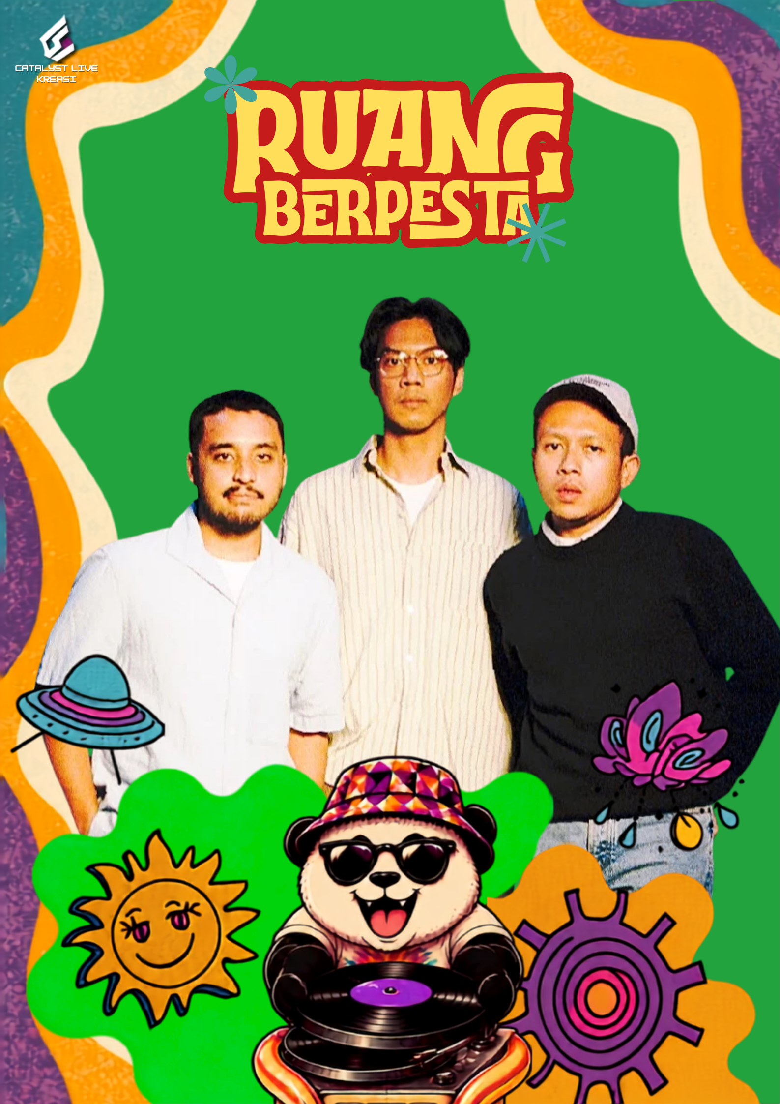 Poster guest star Ruang Berpesta bersama panda