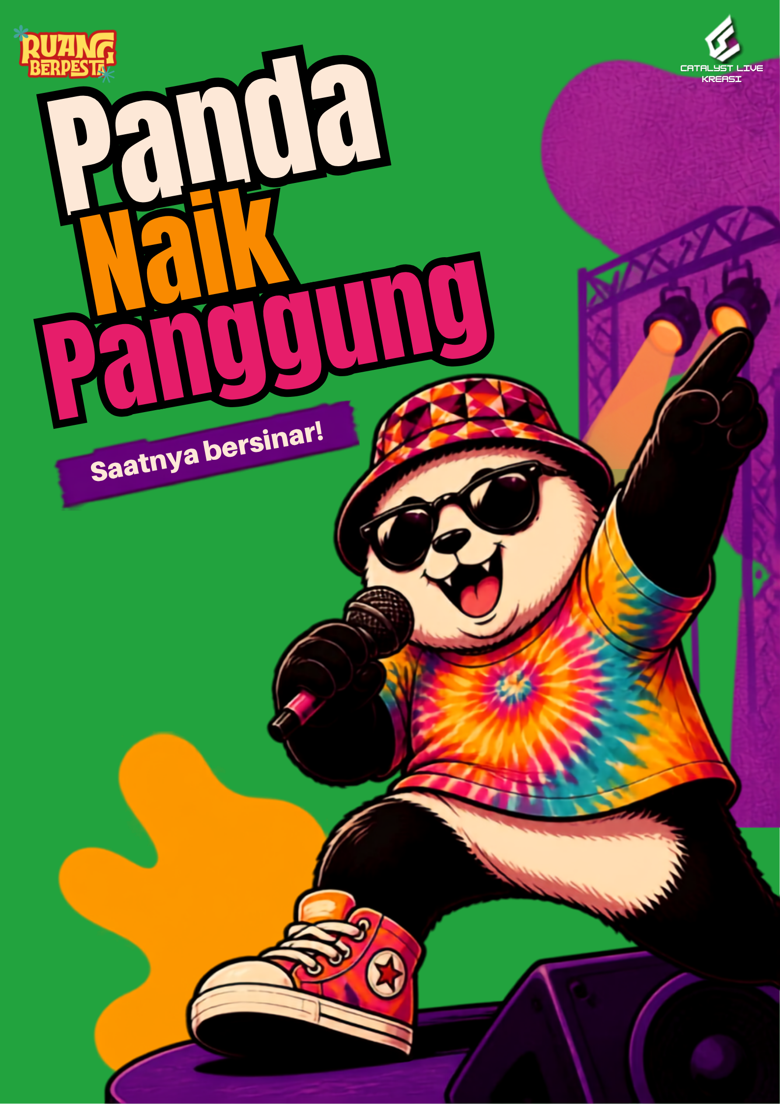 Poster Panda Naik Panggung